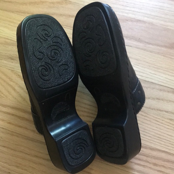 Born Black Leather Clogs Size 8 - Picture 8 of 11